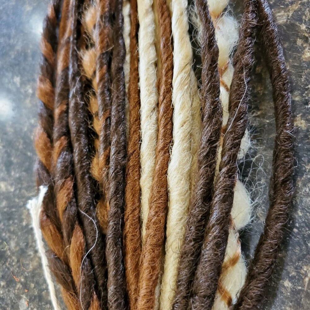20 Blonde Brown Dreads Dreadlocks Hair Extensions